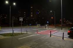 Oświetlenie przejścia pieszo-rowerowego Łukowska
