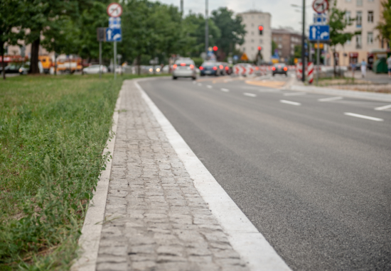 Ulica Leszno już po frezowaniu.