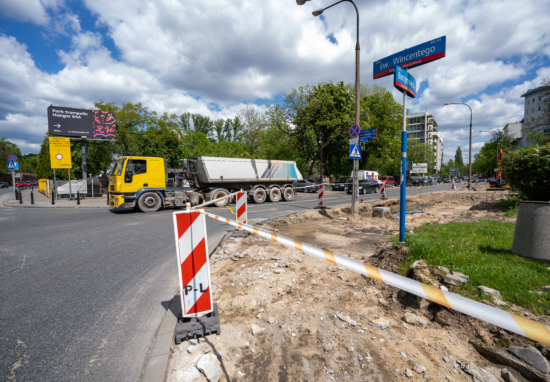 Modernizacja skrzyżowania ulic św. Wincentego i Borzymowskiej.