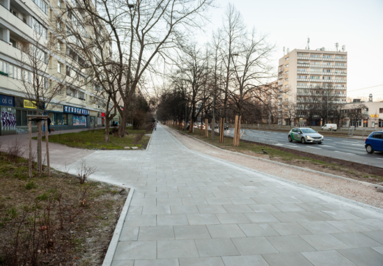 Nowy chodnik na ulicy Grójeckiej.