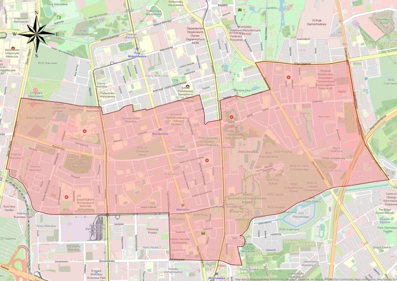 Mapa analizowanego obszaru