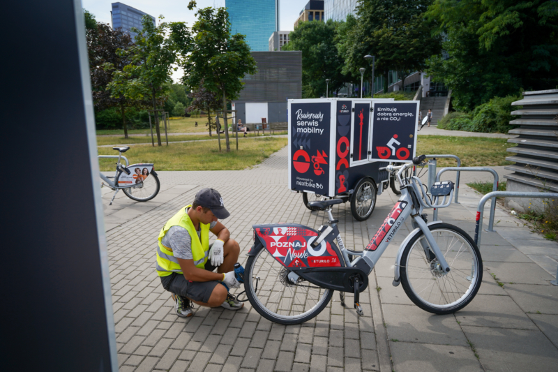 Flota serwisowa Nextbike została wyposażona w siedem elektrycznych rowerów i skuterów dostawczych, zaprojektowanych do obsługi serwisu rowerów w mieście