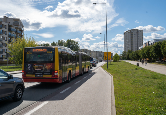 Ul. Głębocka przed budową buspasu.