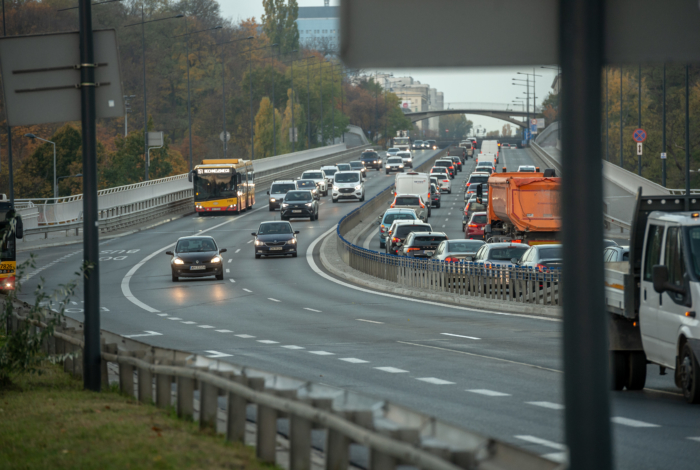 Wisłostrada po drugim etapie frezowania.