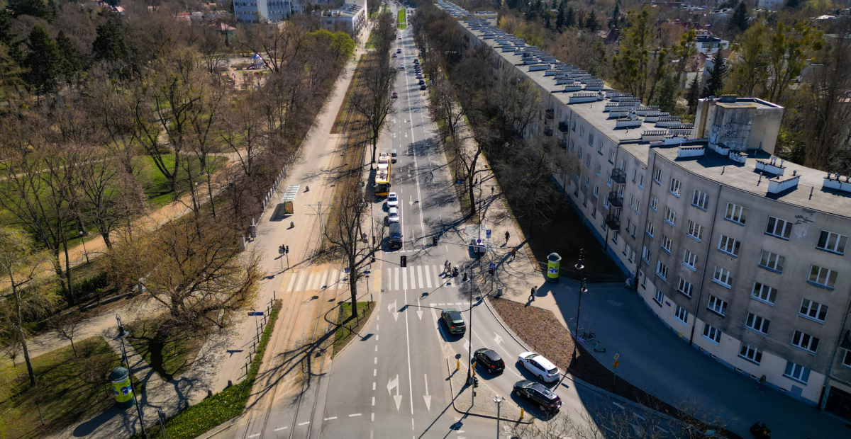 Widok z drona na ul. Mickiewicza