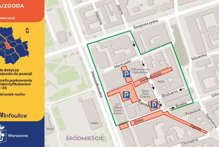 Złota/Zgoda – zamkniemy ul. Sienkiewicza