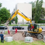 Remont chodnika na Korotyńskiego.