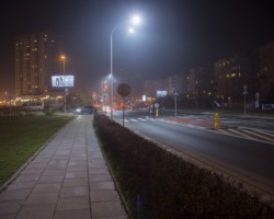 Oświetlone przejścia na ulicy Wincentego.