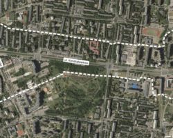 Zdjęcie satelitarne ulicy Kondratowicza.