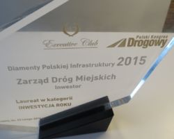 Nagroda "Diamentów Polskiej Infrastruktury 2015" dla ZDM.