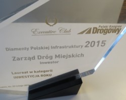 Nagroda "Diamentów Polskiej Infrastruktury 2015" dla ZDM.