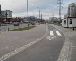 Nowa droga rowerowa na ulicy Rzymowskiego.