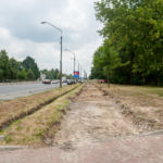 Remont chodników wzdłuż Puławskiej.