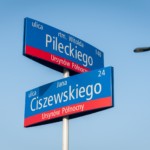 Skrzyżowanie ulic Pileckiego i Ciszewskiego.