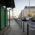 Naziemne dojście na przystanek tramwajowy przy Dworcu Centralnym w stronę Pragi.