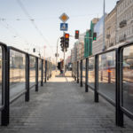Naziemne dojście na przystanek tramwajowy przy Dworcu Centralnym w stronę Pragi.