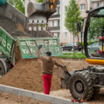 Budowa parkingu na ul. Pawińskiego.