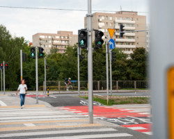 Skrzyżowanie Instalatorów i Krakowskiej po modernizacji.