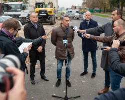 Briefieng prasowy na Górczewskiej.