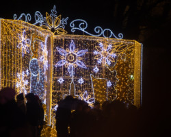 Świąteczna iluminacja na ulicach Warszawy.