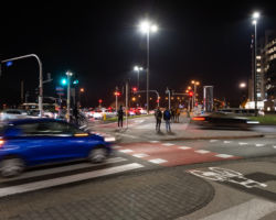 Wymienione oświetlenie przy rondzie Jazdy Polskiej i w ulicy Waryńskiego.