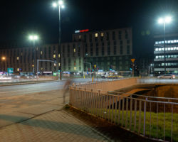 Nowe oświetlenie na skrzyżowaniu Redutowej i Wolskiej.
