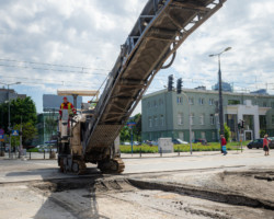 Prace na ulicy Górczewskiej.