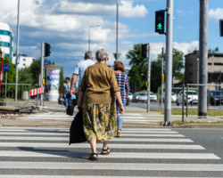 Wyremontowana sygnalizacja świetlna.