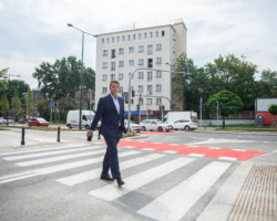 Konferencja Rafała Trzaskowskiego, ul. Górczewska.