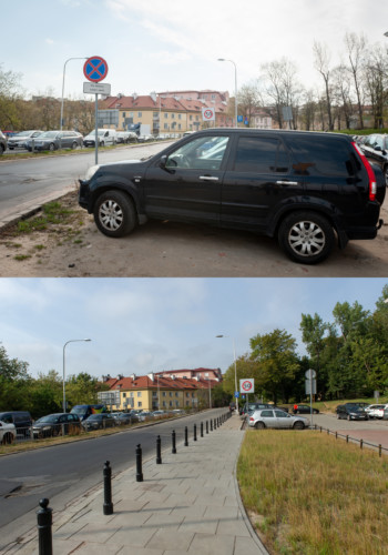 Zmiany u zbiegu ulic Nowy Zjazd i Wybrzeże Kościuszkowskie.