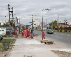 Wymiana chodnika - aleja Krakowska.