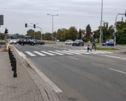Skrzyżowanie ulic Przyczółkowej, Branickiego i Vogla.