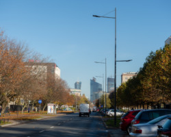 Nowe oświetlenie przy ulicy Szczęśliwickiej.