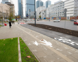 Nowy chodnik i ścieżka rowerowa przy ul. Kasprzaka.