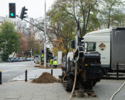 Trwa wymienianie oświetlenia na ul. Jagiellońskiej.