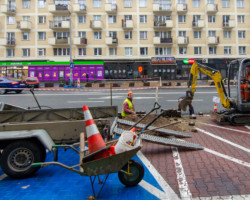 Wymiana opraw oświetleniowych przy ul. Kruczej.