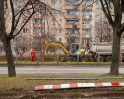 Budowa drogi dla rowerów przy ulicy Wrocławskiej.