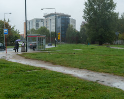 Droga dla rowerów przy ul. Wąwozowej przed modernizacją.