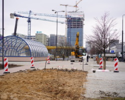 Rozpoczęcie budowy drogi dla rowerów, ul. Marszałkowska.