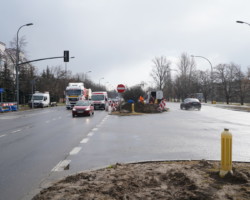 Przebudowa skrzyżowania al. Wilanowskiej i ul. Sarmackiej.