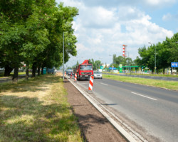 Wymiana krawężników przy ul. Połczyńskiej.