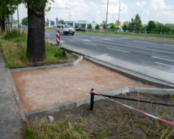 Wymiana krawężników przy ul. Połczyńskiej.