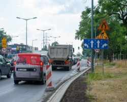 Wymiana krawężników przy ul. Połczyńskiej.