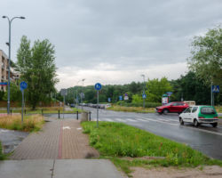 Skrzyżowanie ulic Kondratowicza, Blokowej i Przy Grodzisku.