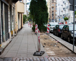 Rozpłytowanie ul. Stalowej pod zieleń.