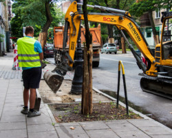 Rozpłytowanie ul. Stalowej pod zieleń.