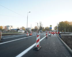 Skrzyżowanie Płochocińskie, Spedycyjnej i Krzyżówki po asfaltowaniu.