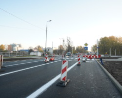 Skrzyżowanie Płochocińskie, Spedycyjnej i Krzyżówki po asfaltowaniu.