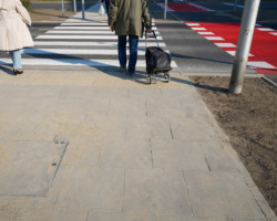 Sygnalizacja świetlna przy przejściu dla pieszych.