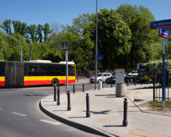 ygnalizacja świetlna na skrzyżowaniu św. Wincentego i Borzymowskiej.